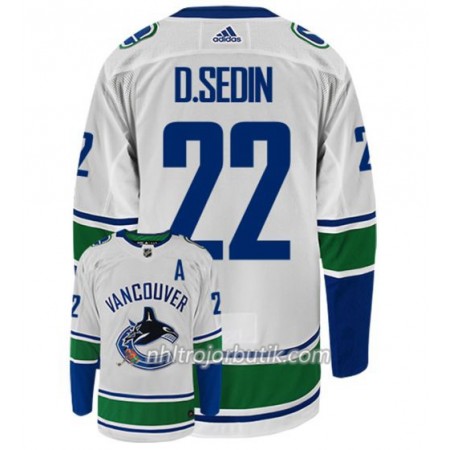 Män Ishockey Vancouver Canucks Tröja DANIEL SEDIN 22 Adidas Vit Authentic